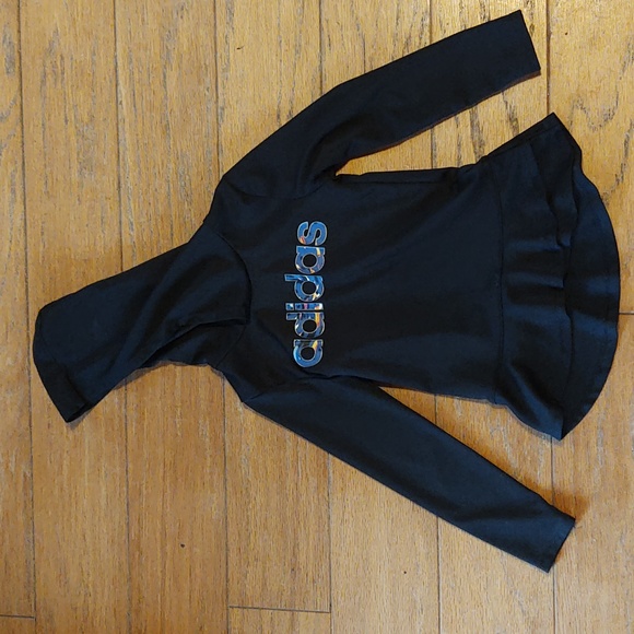 Girls Size 4 Adidas Hooded Leggings Jogger Outfit - Picture 2 of 3